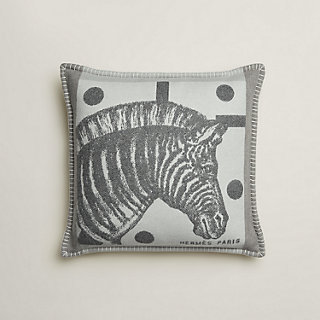 クッション 《ゼブラ・ジグザグ》 - ベージュ | Hermès - エルメス